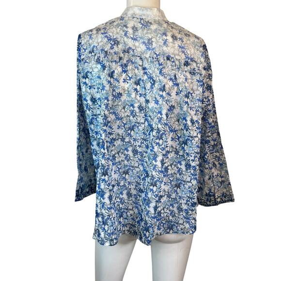 CAS Cloth and Steel Women's Franny Top Blue Floral Print NWT sz M $388 Italy - Picture 4 of 12